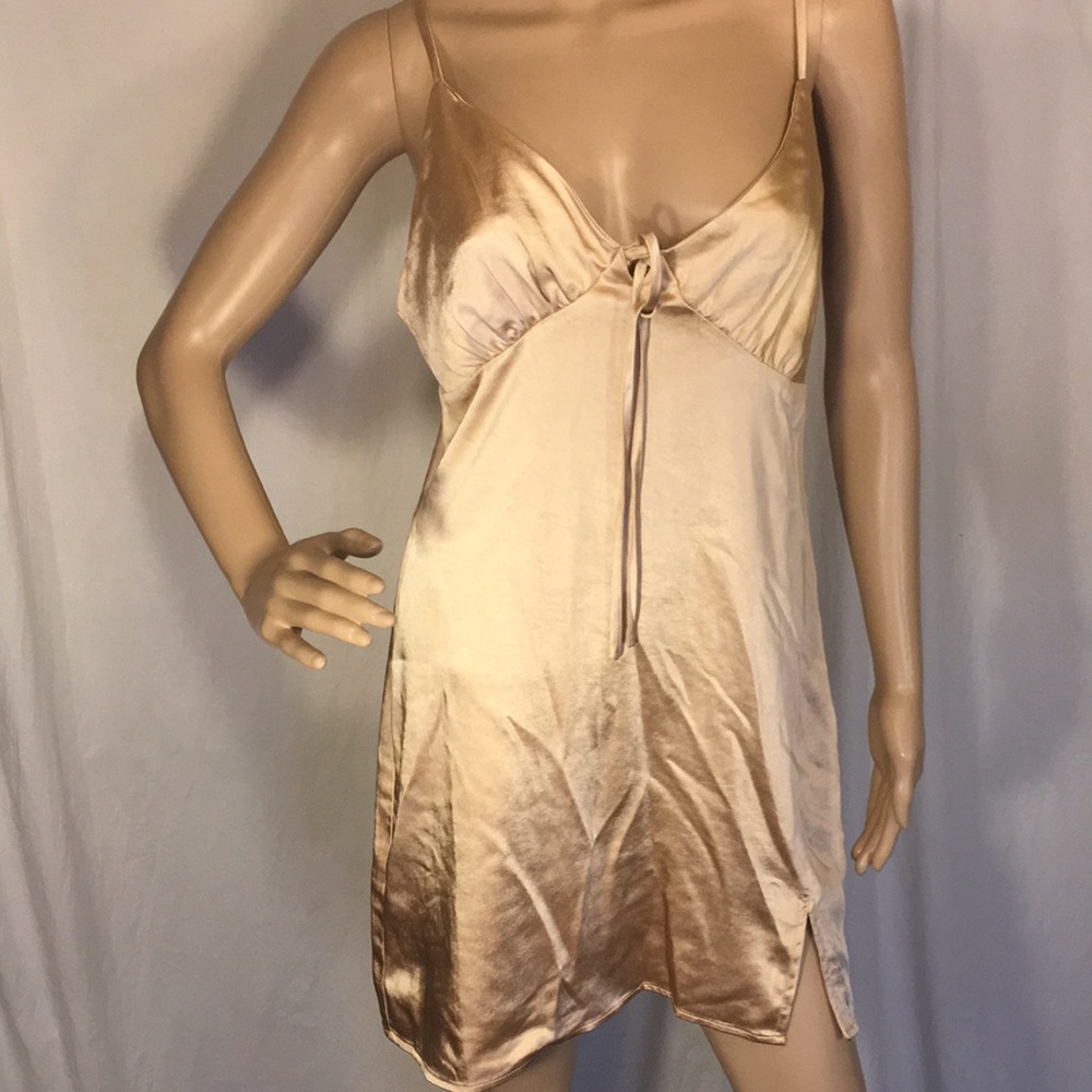 Shimmering Gold Sleeveless Evening Dress by Hey Babe, Sz M